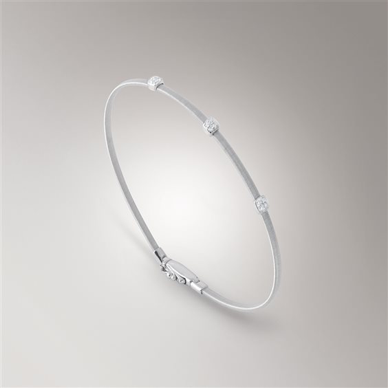Bracelet Marco Bicego Femme Masai in Or blanc Diamante 0.09 Ct BG730-B1-W - BG730-B1-W